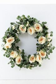 【造花 アーティフィシャルフラワー・アートフラワーのオリジナルリース】ローズガーデンシリーズ｜Rose wreath―K