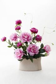 【造花・アーティフィシャルフラワー・和風・和モダン・ジャパニーズモダンアレンジメント】富貴花－hwoukika