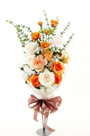 【贈答・贈呈用・造花花束・アーティフィシャルフラワーギフトブーケ】ローズガーデンシリーズ｜Beautiful Bouquet of Roses