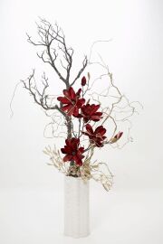 【プレミアムアレンジメント 高級造花・アートフラワー・アーティフィシャルフラワー・インテリアフラワー】Gleaming deep red