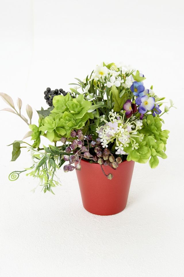 【造花・アーティフィシャルフラワー・造花インテリア】Thank youポットアレンジーA