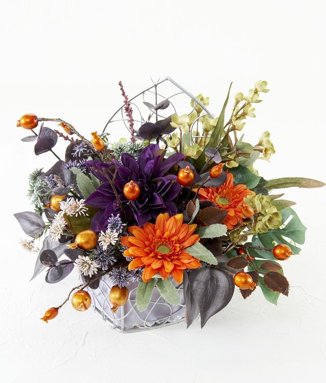 【造花アレンジメント・ワイヤーハート】オーチャード