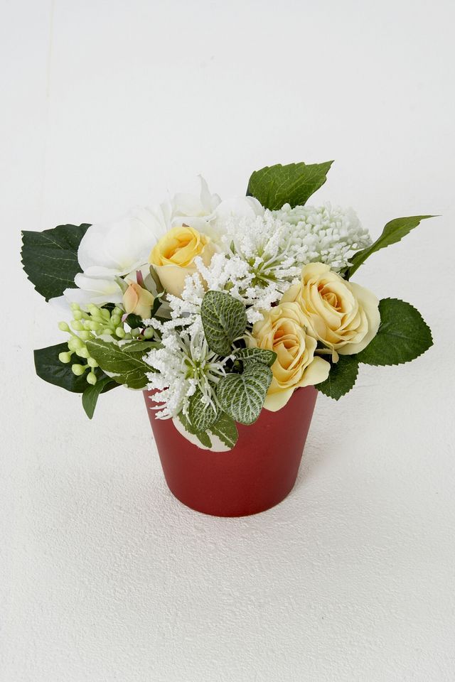 【造花・アーティフィシャルフラワー・造花インテリア】Thank youポットアレンジーD