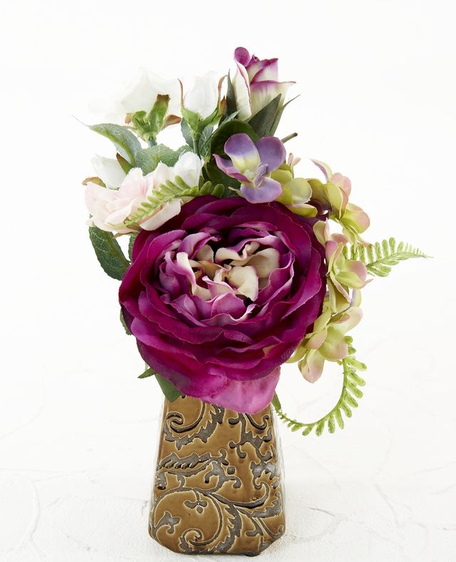 【アーティフィシャルフラワー・造花 お仏壇向け ミニ供花・1束タイプ】ローズガーデンシリーズ｜small funeral rose−F