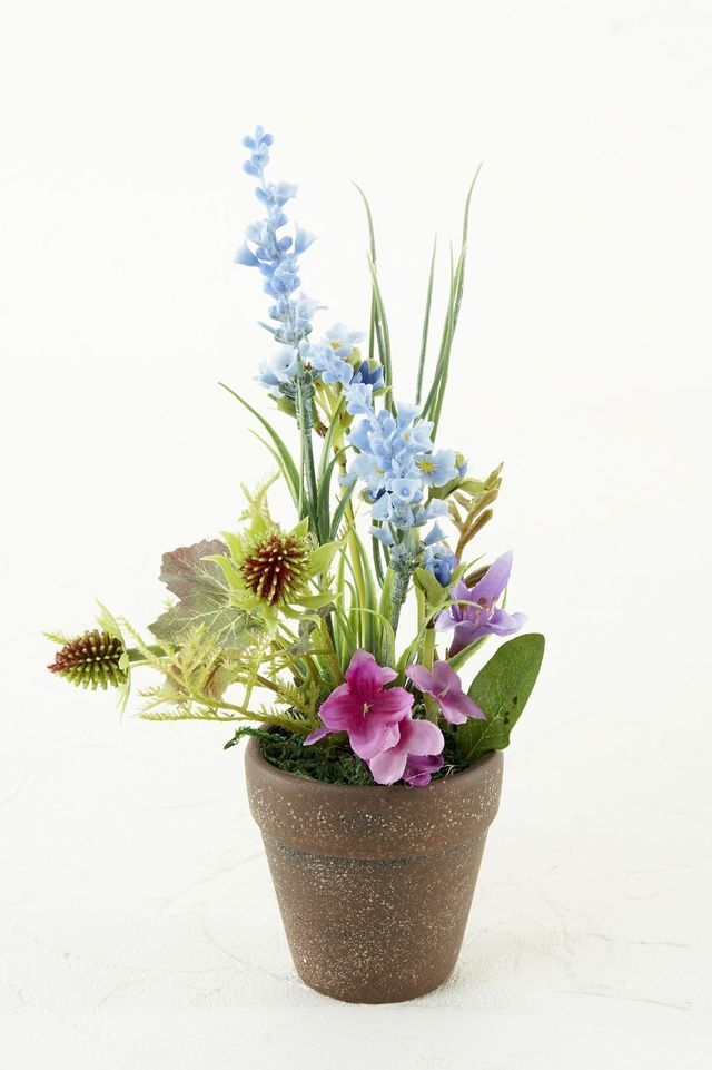 【造花・アーティフィシャルフラワー・造花インテリア】ナチュラルミニポットアレンジメント