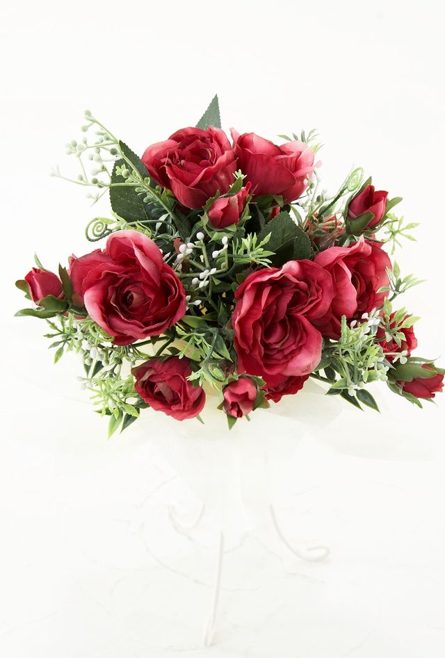 【造花・アーティフィシャルフラワー花束・造花ギフトブーケ】ローズガーデンシリーズ｜cute rose bouquet−A