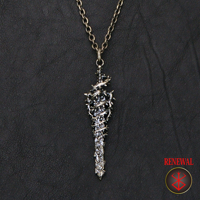 様剣の形状 シルバー ペンダント Amazon | [龍頭] シルバー 950 天叢雲剣 ネックレス 小 燻し仕上げ