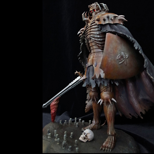 髑髏の騎士』 生誕祭の章 スワロフスキーレッドアイ・鉄さびリペイント