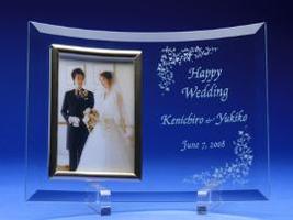 Weddingフォトフレーム【結婚祝】＊名入れ彫刻込
