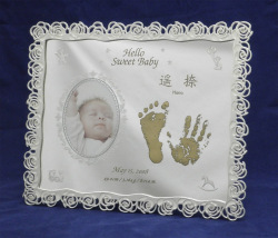 Baby手形足形ミラーフレーム2個セット≪バラ≫