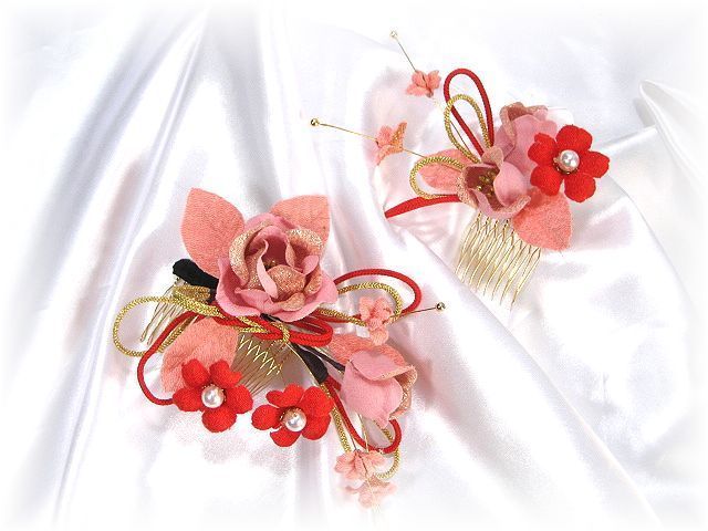 S-2012 和装髪飾り(大・小２点セット）