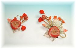 S-2015 和装髪飾り(大・小２点セット）