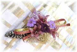 S-2018 和装髪飾り(コームタイプ／パープル）