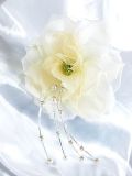 S-2042 和・洋両用髪飾り（大輪薔薇／コームタイプ）アイボリー
