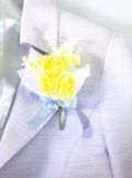ファンシーローズコサージュ（イエロー）
