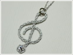 水引アート・音符ネックレス　（ネコポス　ゆうパケット便）可