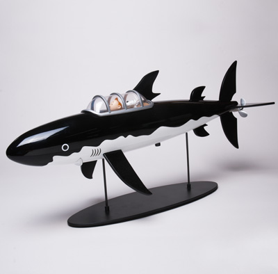 タンタン42cmレジン型模型　サメマリン号