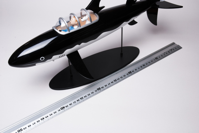 タンタン42cmレジン型模型 サメマリン号 『レッドラッカムの宝』より 