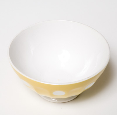 Digoin & Sarreguemines製カフェオレボウル（イエロードット）