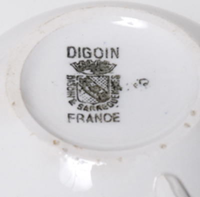 Digoin & Sarreguemines製カフェオレカップ刻印