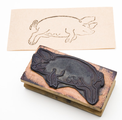 アンティークスタンプ（pig）