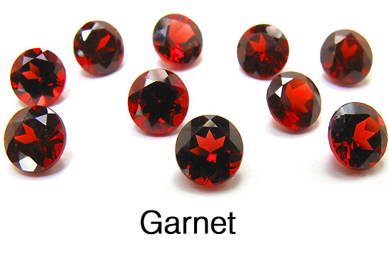 天然石ルース（裸石）・ガーネット/ラウンド【4mm】ファセットカット（20個）