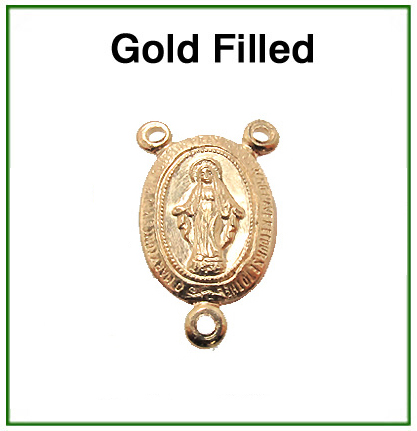 ゴールドフィルド・チャーム（マリア・3リング）【A】（12×9mm）「14kgf」（1個）