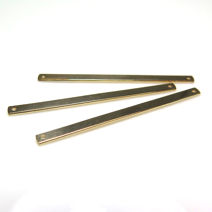 14kgf バー　パーツ 2.5mm×38.1mm 2ホール「ゴールドフィルド」（2個）