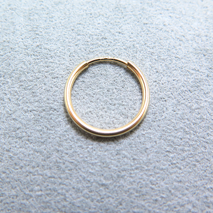 フープピアス（チューブ/1.25mm）16mm「14kgf（ゴールドフィルド）」（1個）