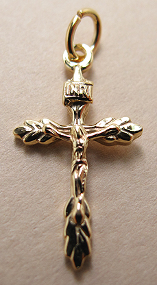 ジュエリーパーツ・ゴールドフィルド・チャーム（クロス）【J】「14kgf」（10個）