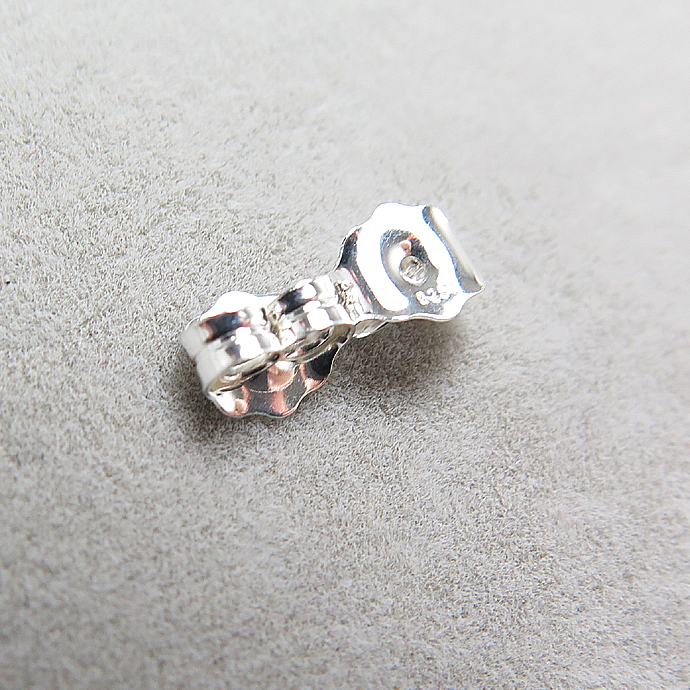 シルバーSV925パーツ/ピアスキャッチ（4.3mm×5.1mm）（300個）