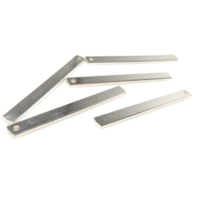 シルバーアクセサリーパーツ　バー（1ホール）2.5mm×25.4mm 「SV925」（25本）