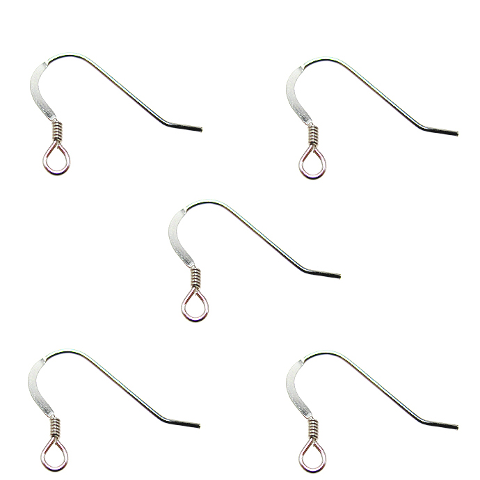 シルバーパーツ（sv925）/フレンチフックピアス（コイル）（4ペア）