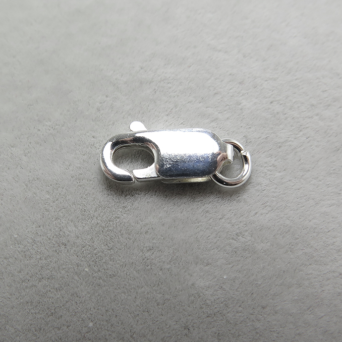 スターリングシルバー/ロブスタークラスプ（3.0mm×8mm）【カン付】「SV925」（10個）