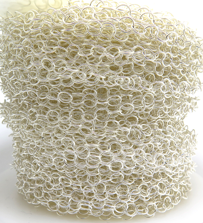 シルバーチェーン/丸アズキ（テクスチャー）3.5mm「SV925」（10センチ）（1本）