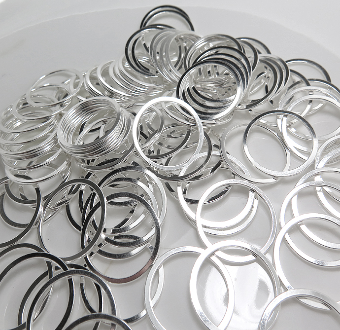 シルバースタッキングリング（指輪）（線径0.8mm）「SV925」（10号）（25個）