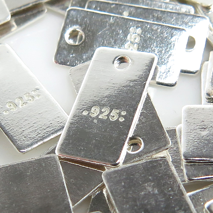 シルバー925パーツ/板カン・タグ（4mm×8mm） 20個