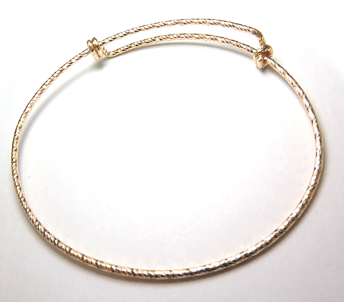 14kgfバングル ブレスレット・アジャスター（ゴールドフィルド）「テクスチャー」（17～21センチ）（25本）