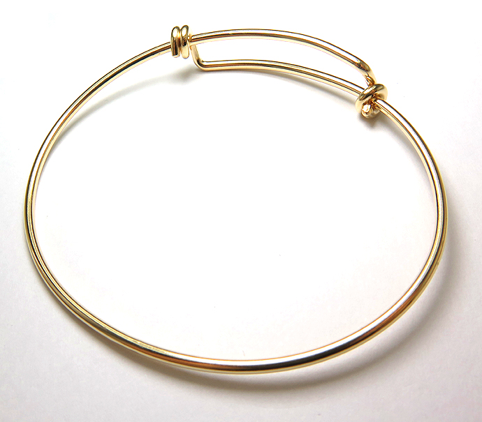 14kgfバングル ブレスレット・アジャスター（ゴールドフィルド）（17～21センチ）（1本）