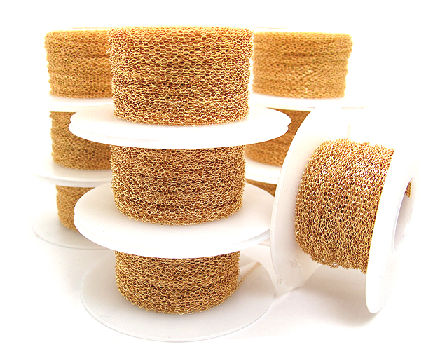 アズキチェーン（1.4mm）5メートル「14kgf・ゴールドフィルド」（1本）