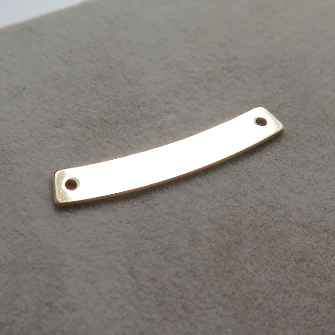 14kgfチャーム（カーブ・コネクター）【25×4mm】「ゴールドフィルド」（5個）