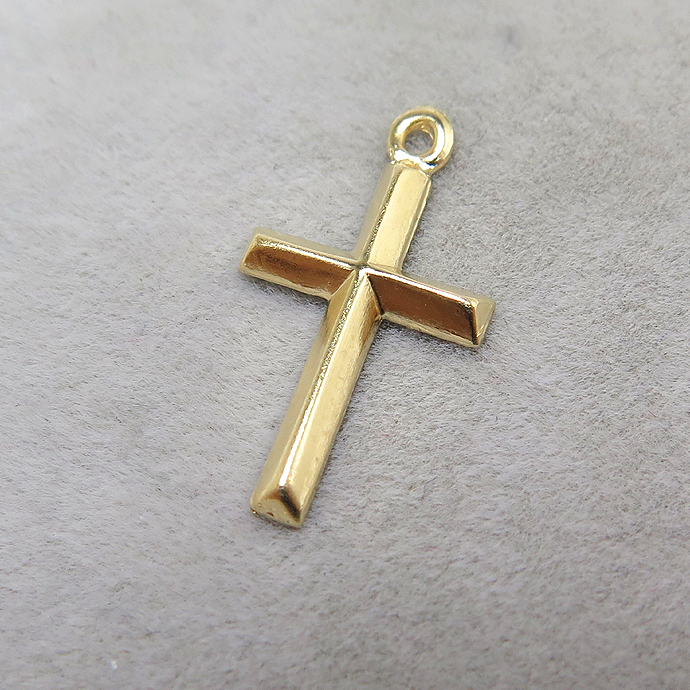 ゴールドフィルド・チャーム（クロス/十字架）【D】「14kgf」（25個）