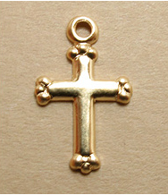 ゴールドフィルド・チャーム（クロス）【E】「14kgf」（25個）