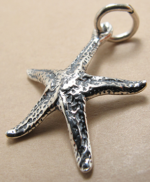 シルバーパーツ925/チャーム（スターフィッシュ）【大】（1個）