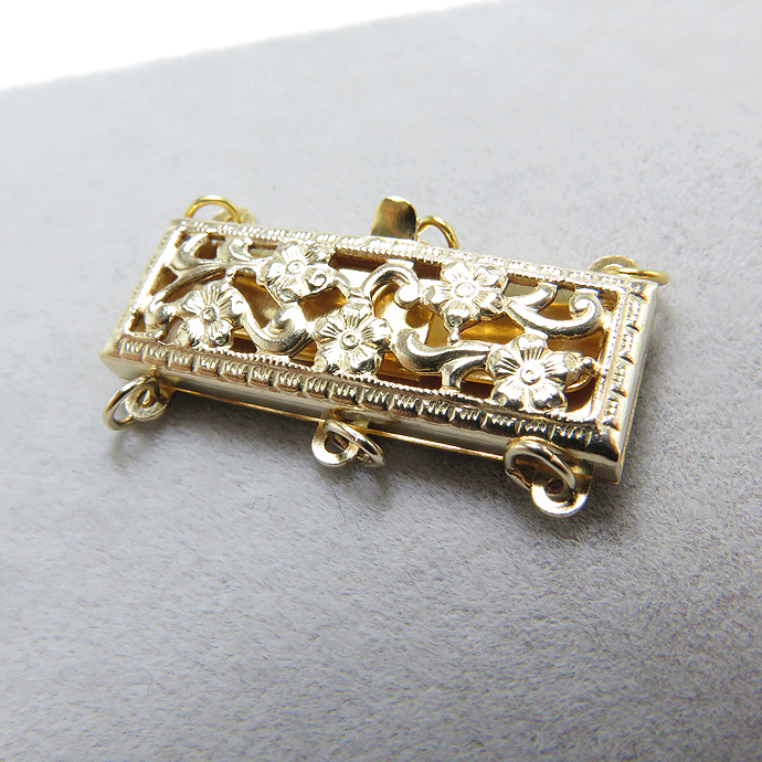 ゴールドフィルド・クラスプ・レクタングル型（9.0mm×23.0mm）（3連用）「14kgf」（1個）