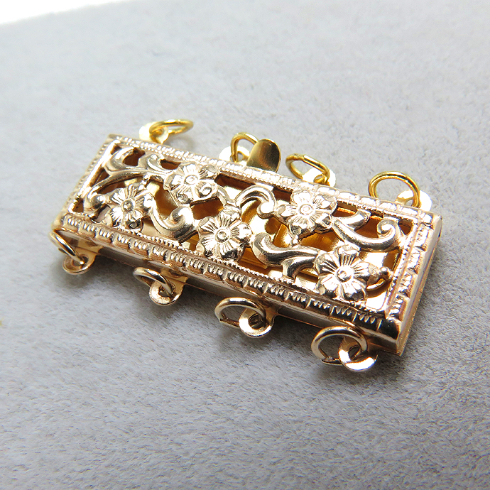 ゴールドフィルド・クラスプ・レクタングル型（9.0mm×23.0mm）（4連用）「14kgf」（1個）
