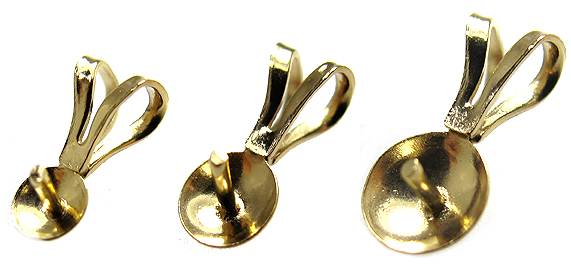 ペンダントトップ・突刺し（芯立・皿付）バチカン付「14kgf/ゴールドフィルド」【4mm】（1個）