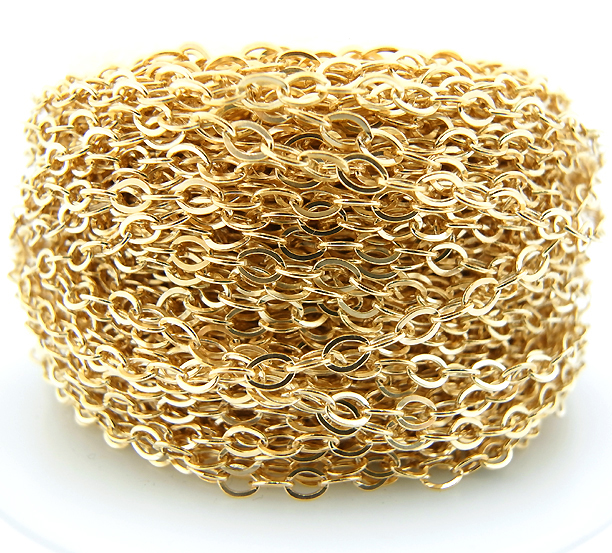 ゴールドフィルド・平アズキチェーン（2.3mm）5メートル「14kgf」（1本）