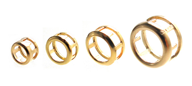 ゴールドフィルド・ベゼル・セッティング（空枠）ラウンド4mm「14kgf」（3個）