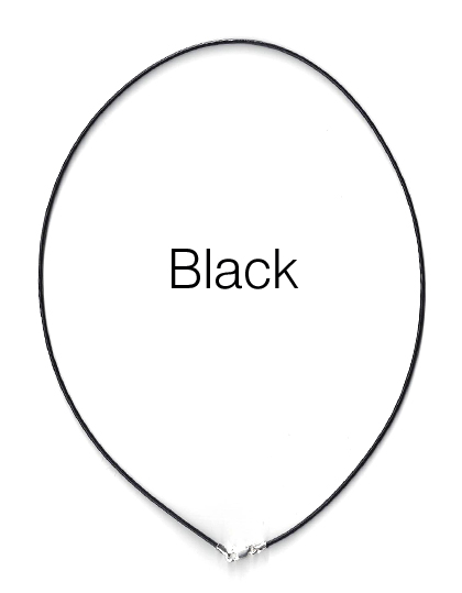レザーネックレス40cm【ブラック・1.5mm】（25本）